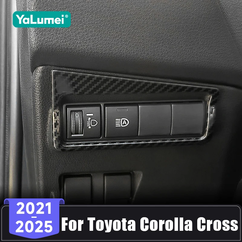 Für Toyota Corolla Kreuz XG10 Hybrid 2021 2022 2023 2024 2025 Edelstahl Auto Scheinwerfer Einstellung Taste Schalter Knopf Panel Abdeckung
