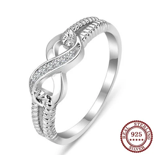 

2025 New Trend 925 Sterling Silver Classic Temperament Atmospheric Fashion Simple and Versatile Women's Diamond Ring