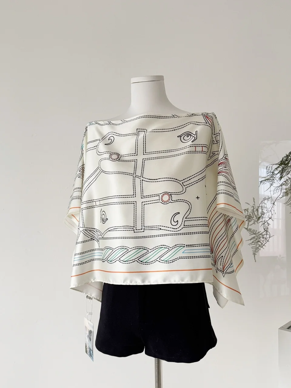 Elegant One-Piece Scarf Design Open Cardigan Shawl Jacket Soft Texture Commute Style Loose Fit Long Sleeve Office Wear