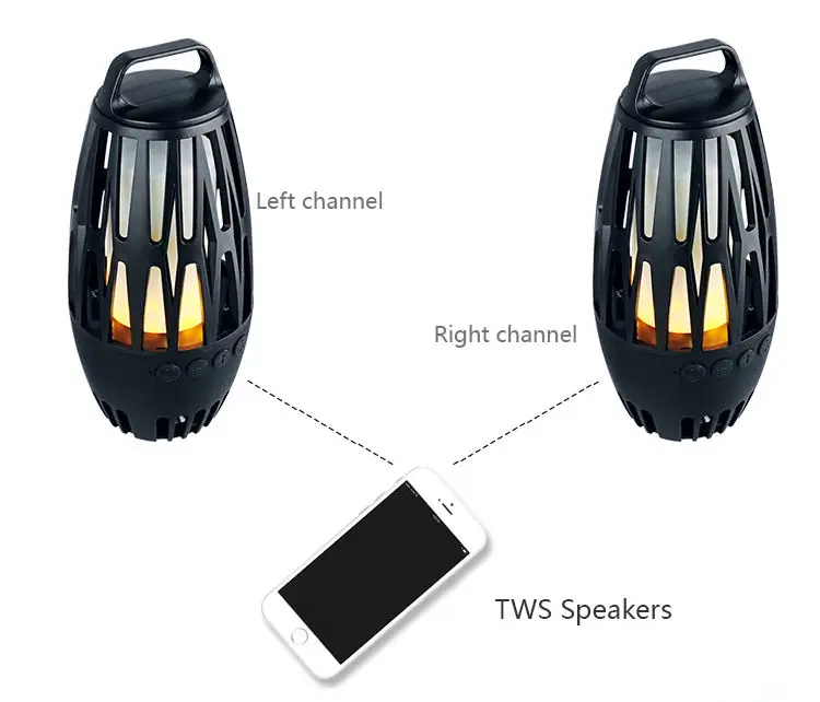 Portable Flame Light Outdoor Party Music Speaker Power Bank Bestselling Wireless Indoor Speaker Christmas Gift