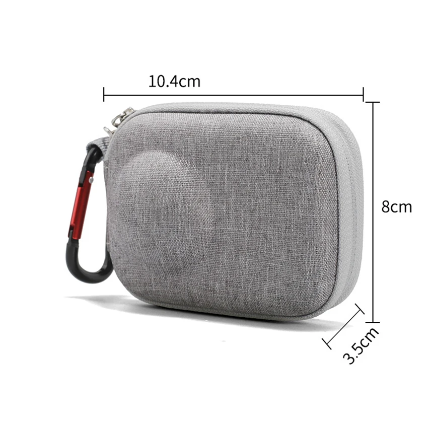 Mini Hardshell Storage Bag +Carabiner Portable Camera Protector Panoramic Action Camera Palm Bag for DJI Osmo 360 Accessories