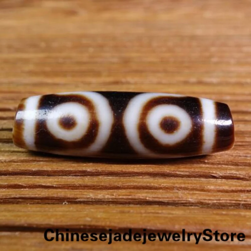 

Ancient Tibetan DZI Beads Old Agate Lucky 3 Eye Totem Amulet Pendant GZI #1347