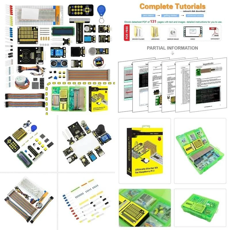 DIY Electronic STEM New Starter Kit with Tutorial Kit Programming Starter Kit for Model 3 4 B/B +
