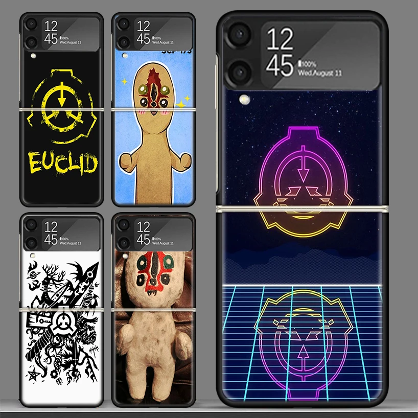 SCP Special Containment 173 Phone Fold Case for Samsung Galaxy Z Flip 6 5 4 3 ZFlip6 Z Flip5 Flip6 Flip4 Flip3 5G Black Shell Co