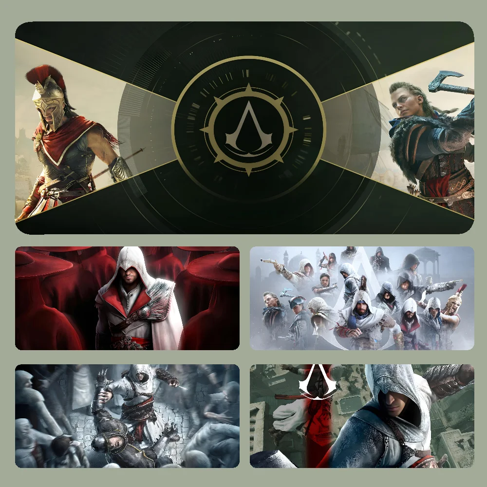 A-Assassin C-Creed Mousepad Large Computer Gaming Accessories MousePads Desk Mats Anti-slip Laptop Soft Mouse Pad