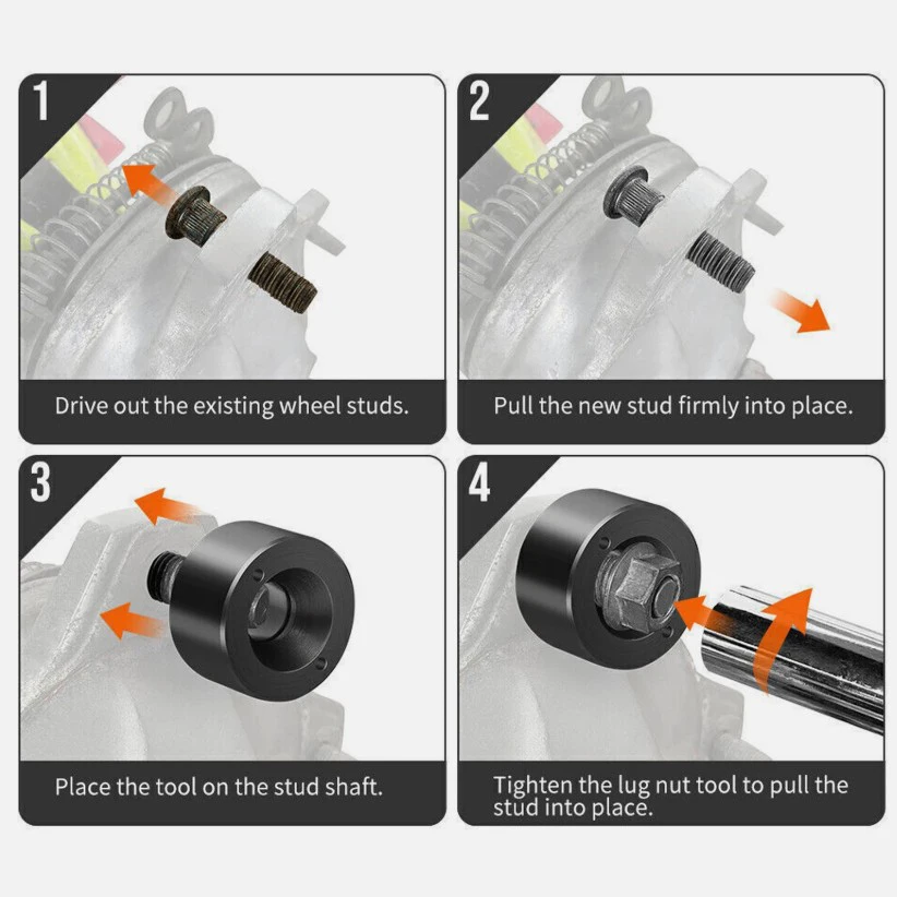 22800 عجلة مسمار المثبت شركة Lisle Tool لتثبيت مسامير الإطارات استبدال