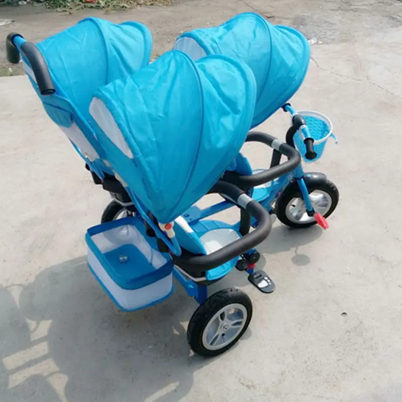 Triple Tricycle, New Arrival Baby Stroller With Umbrella, Three Seats 3 Kids Carriage