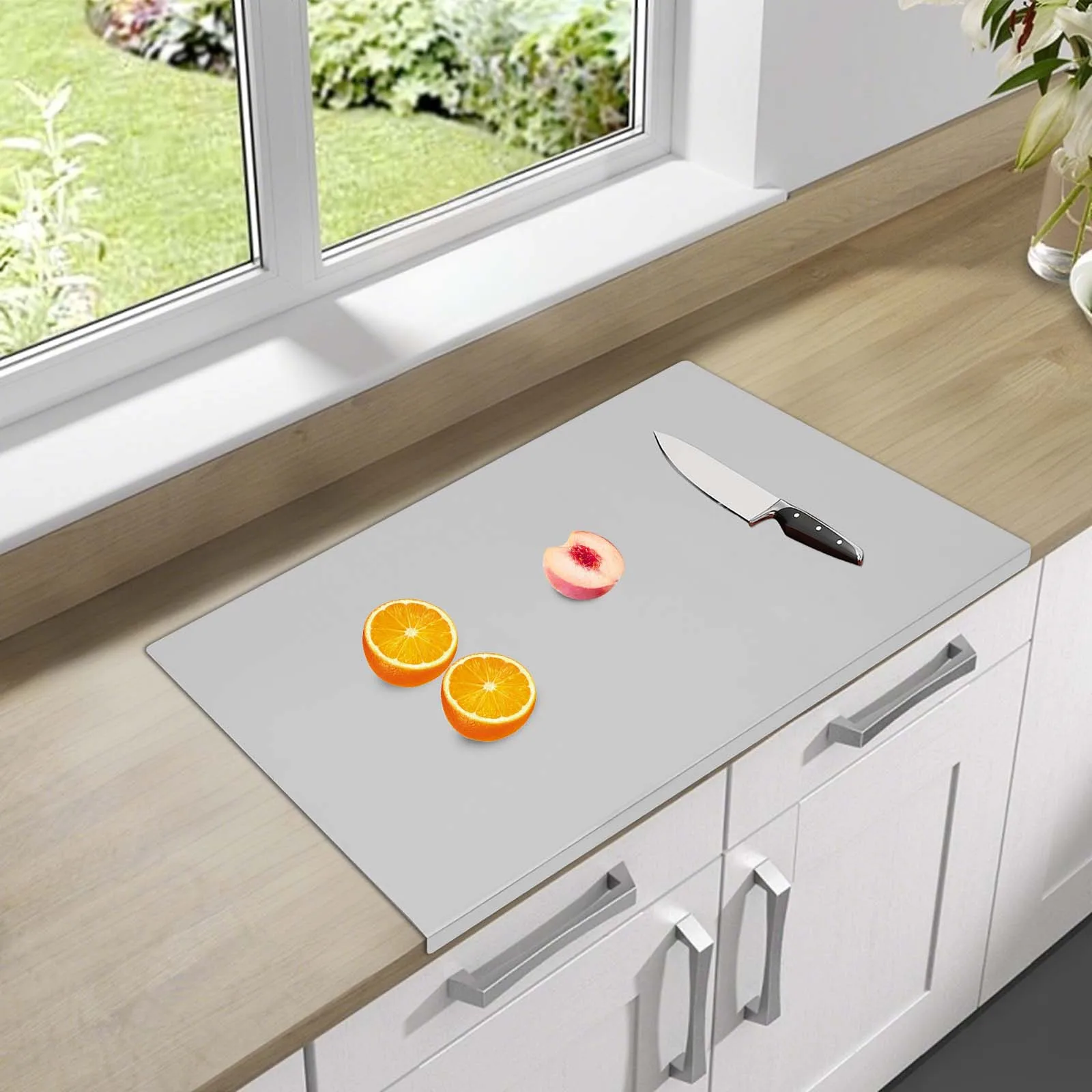 

60*50cm Thick Stainless Steel Double-Sided Rolled Out Adhesive Board for Cutting of Fruits and Vegetables Kitchen Supplies