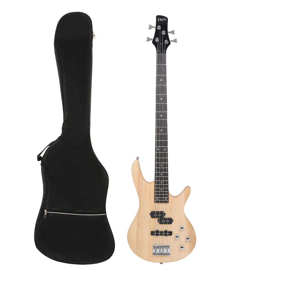 

IRIN 4 Strings Bass Guitar 24 Frets Maple Body Electric Bass Guitar Guitarra with Case Connecting Cable Parts & Accessories