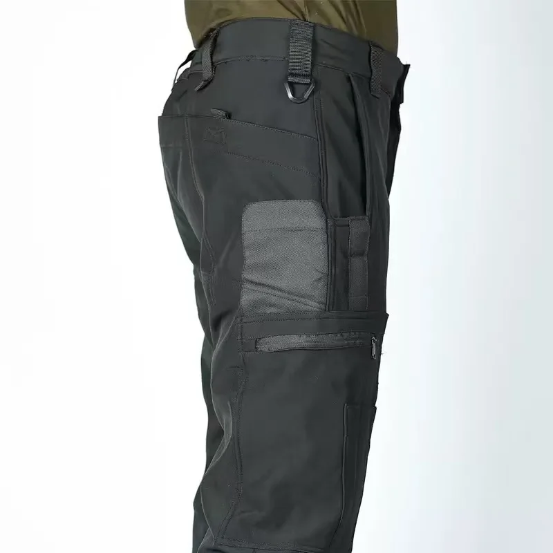 Pantalones cargo tácticos elásticos forro polar impermeables - imagen 5
