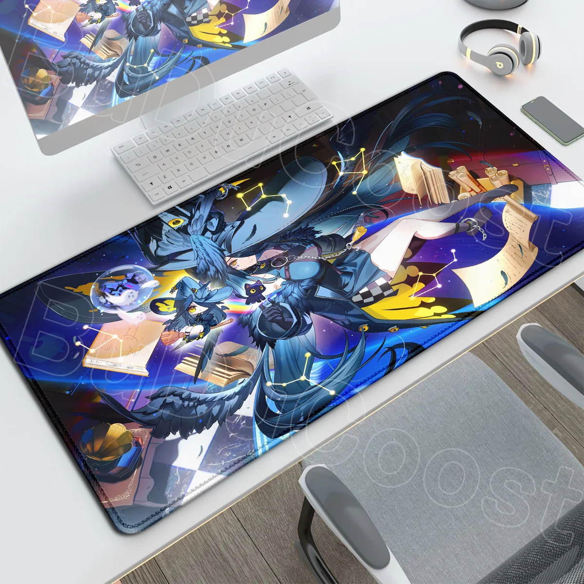 HD Printing E-sport Gaming Accessories Large Sexy Girl Blackbird New Mouse Pad 900x400mm NTE Neverness To Everness Anime Mauspad