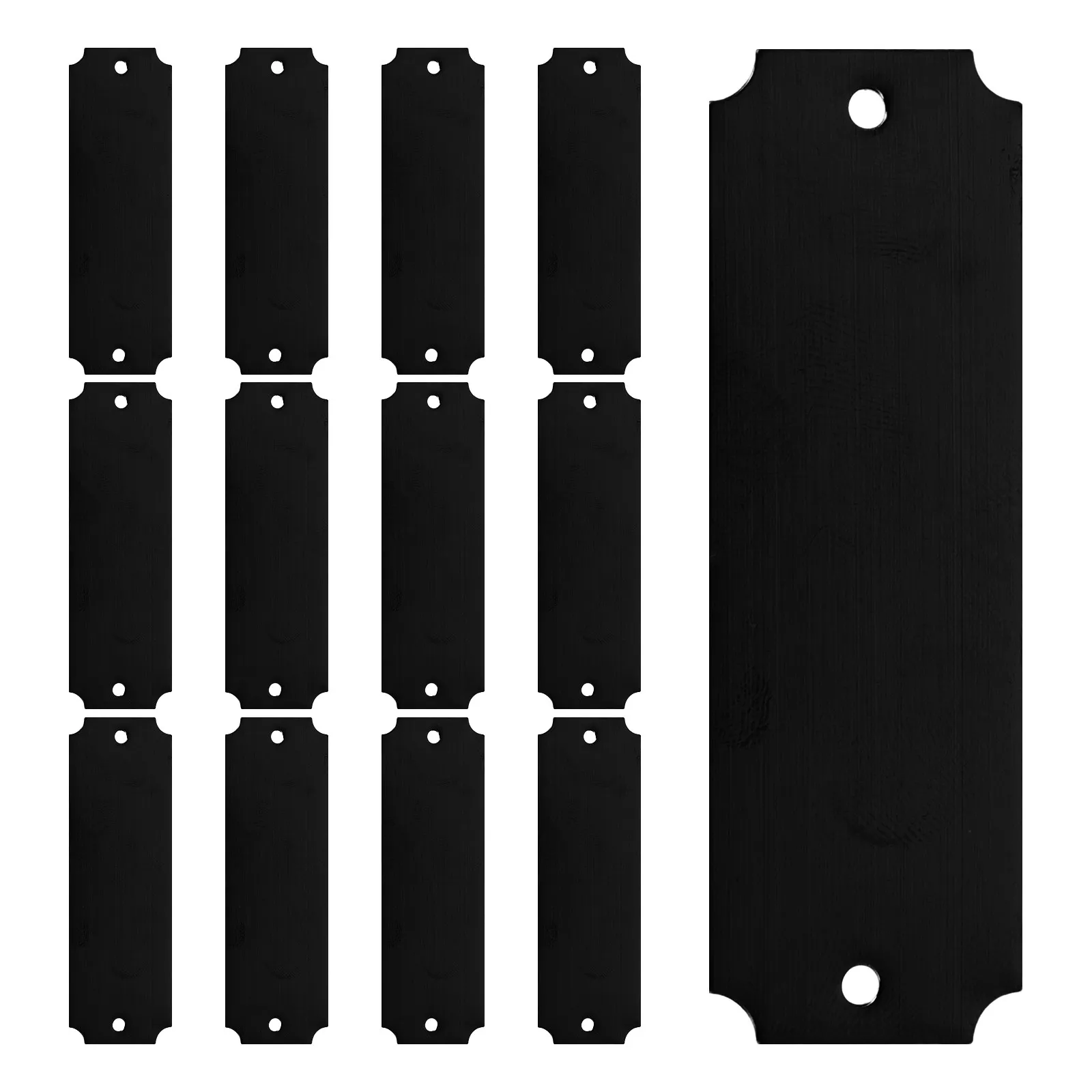 

12Pcs Stainless Steel Blank Name Tags Rectangle Engraving Plates 3x1 Inches Writable Craft Labels for Office Luggage