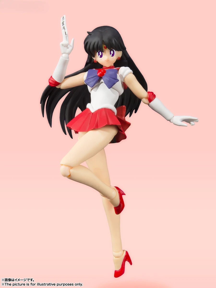 In Stock New Genuine Bandai SHF Sailor Moon Series Sailor Mars -Animation Color Version-Available Figure Collectible Doll Gift