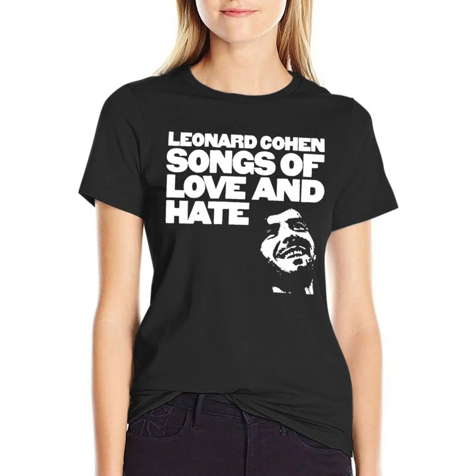 

Leonard Cohen – Songs of Love and Hate T-Shirt plus sizes heavyweights lady clothes luxury designer clothing Women