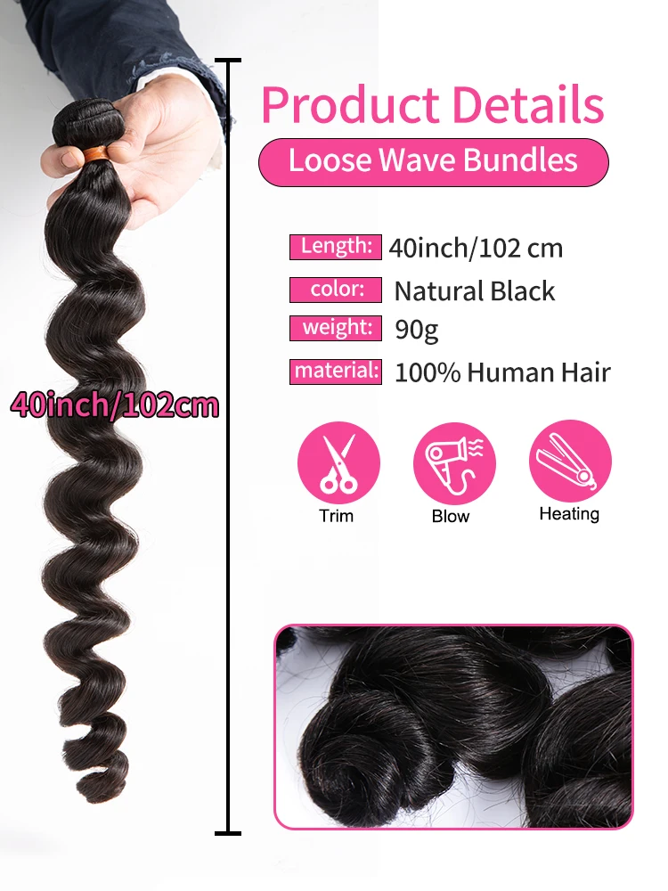 30 32 بوصة حزم موجة فضفاضة حزم الشعر البشري فضفاض موجة عميقة حزم البرازيلي 3 4 حزم الشعر الخام حزم وصلات شعر