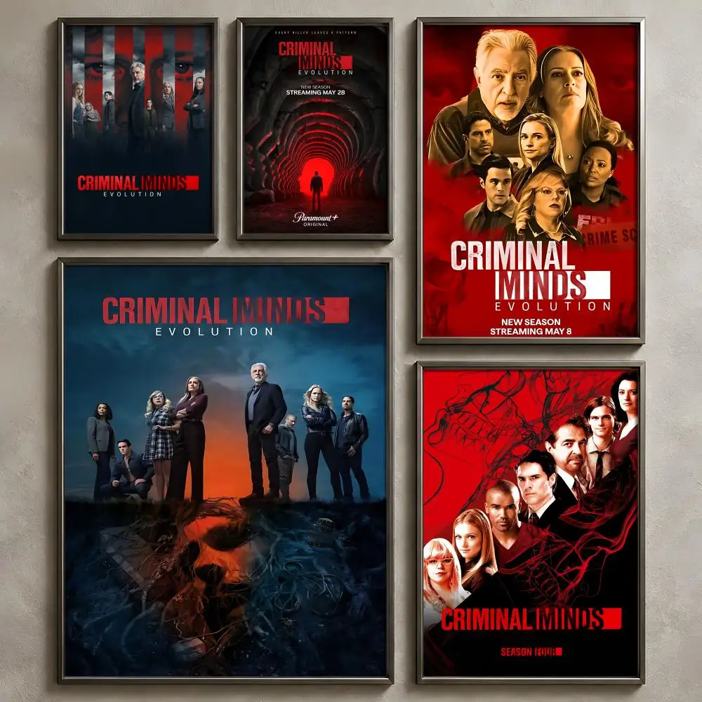TVShow C-Criminal Minds Evolution-n Poster Vintage Self Adhesive PP Wall Art Home Bar Bedroom Decor Gift