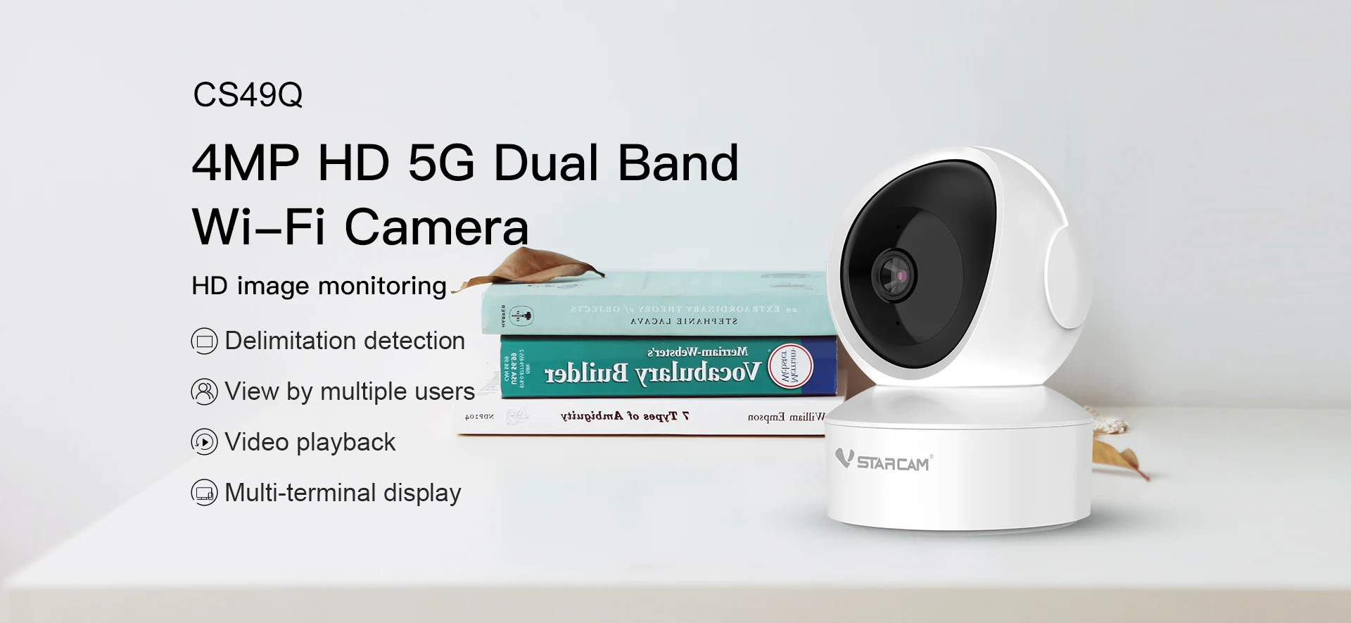 4MP UHD Vstarcam CS49Q Wireless PTZ IP Dome Camera 2.4G e 5G Dual Band WIFI RJ45 AI Rilevamento umanoide Sicurezza CCTV Baby Monitor