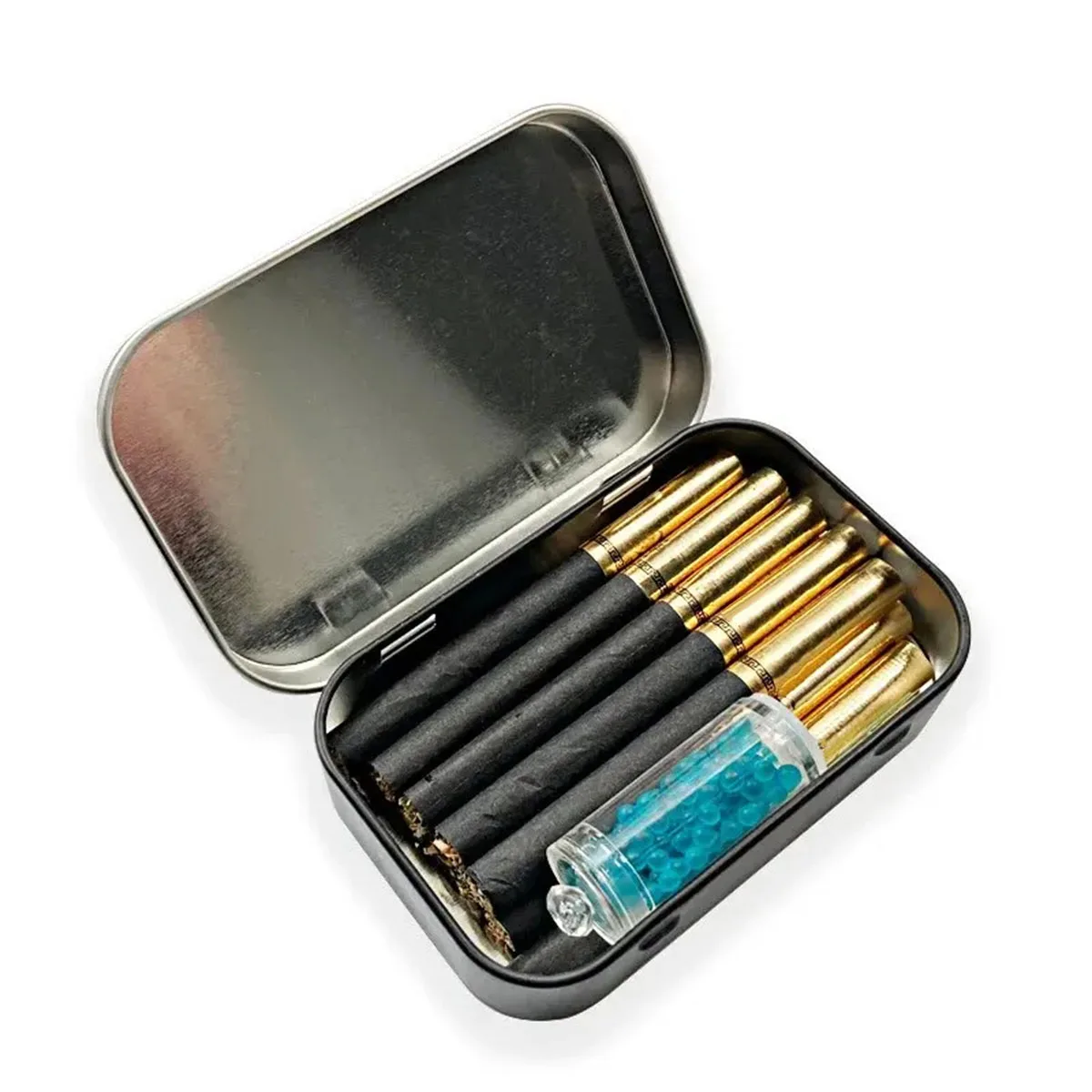 Tinplate Cigarette Case Tobacco Storage Box Flip Cap Humidor Rolling Paper Box Jewelry Candy Coin Key Fishing Organizer Sealed