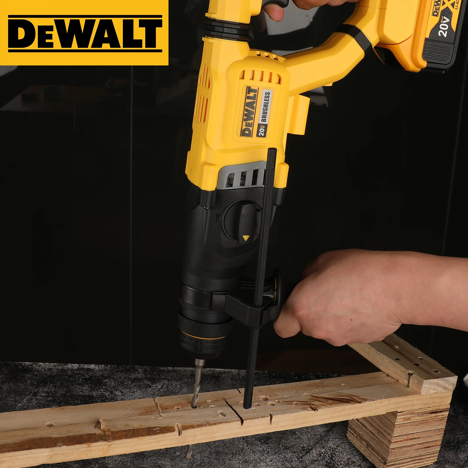 

DEWALT DCH263 3J Impact Energy 20V Brushless Rotary Hammer Drill 0-4300BPM Chuck for Concrete Wood Drilling Power Tool