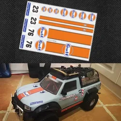 Car shell pull-up car stickers Gulf Oil F stickers decorative parts for 1/10 RC Crawler Car short truck flat racing RV drift