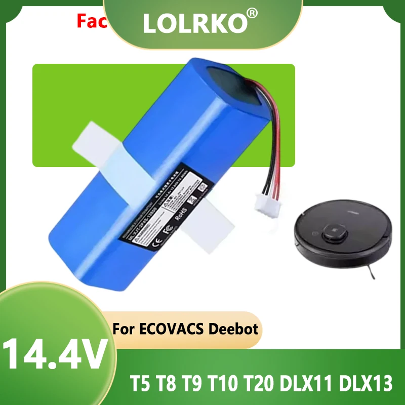 NEW 14.4V Replacement Battery For ECOVACS Deebot Ozmo 950 T8 T8+ T5Max Power Hero T10 T9 X1 DX65 DX96 DX93 Robot Vacuum Cleaner
