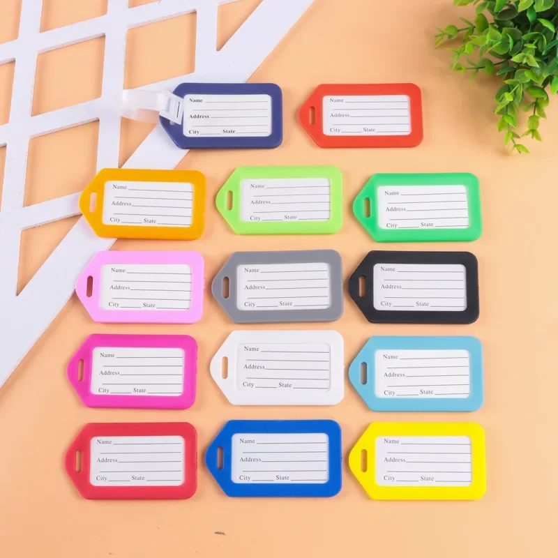 Candy Color Luggage Tag Travel Accessories Women Men Luggage Suitcase ID Address Holder Boarding Baggage Portable Label