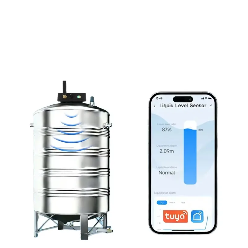 Non‑Contact Ultrasonic Liquid Level Sensor 10cm‑2.9m Real‑Time Level Gauge For Water Tank Reservoir Industrial Water Monitoring