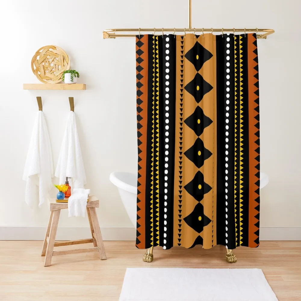 

Abstract African Bogolan Mudcloh Fabric Design Shower Curtain Bathroom For Shower Bathroom And Shower Curtain