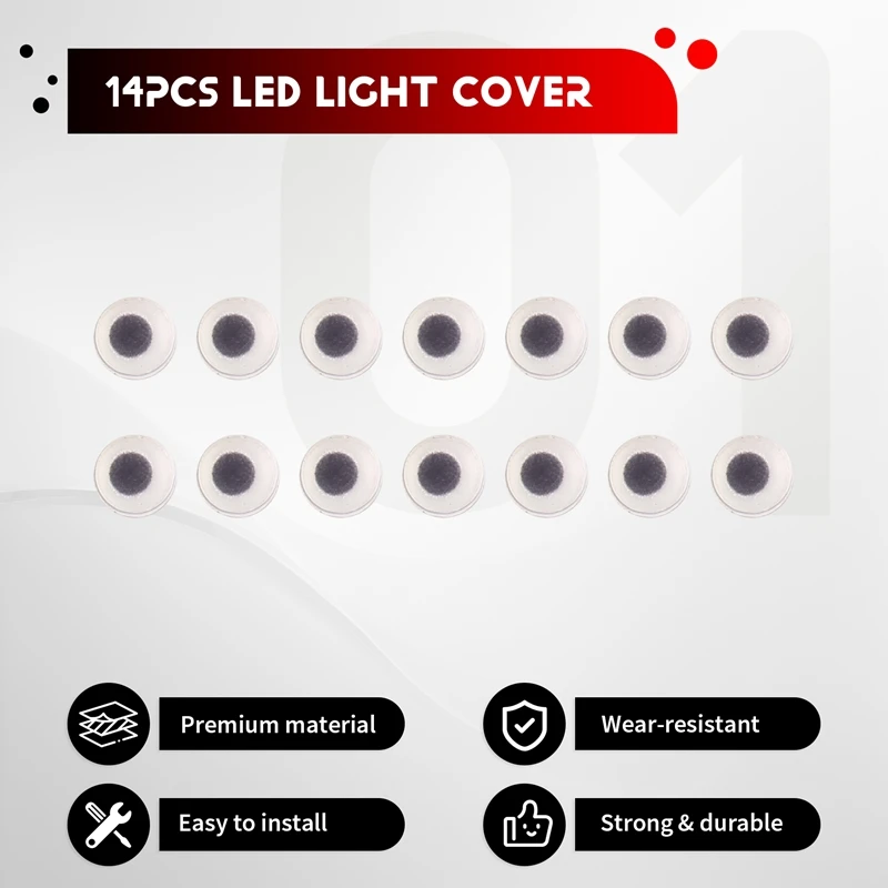 Best-14Pcs LED Light Cover For Rayban Meta /Skyler/Headliner/Oakley Meta HSTN Accessories,Blackout LED Light Blocking