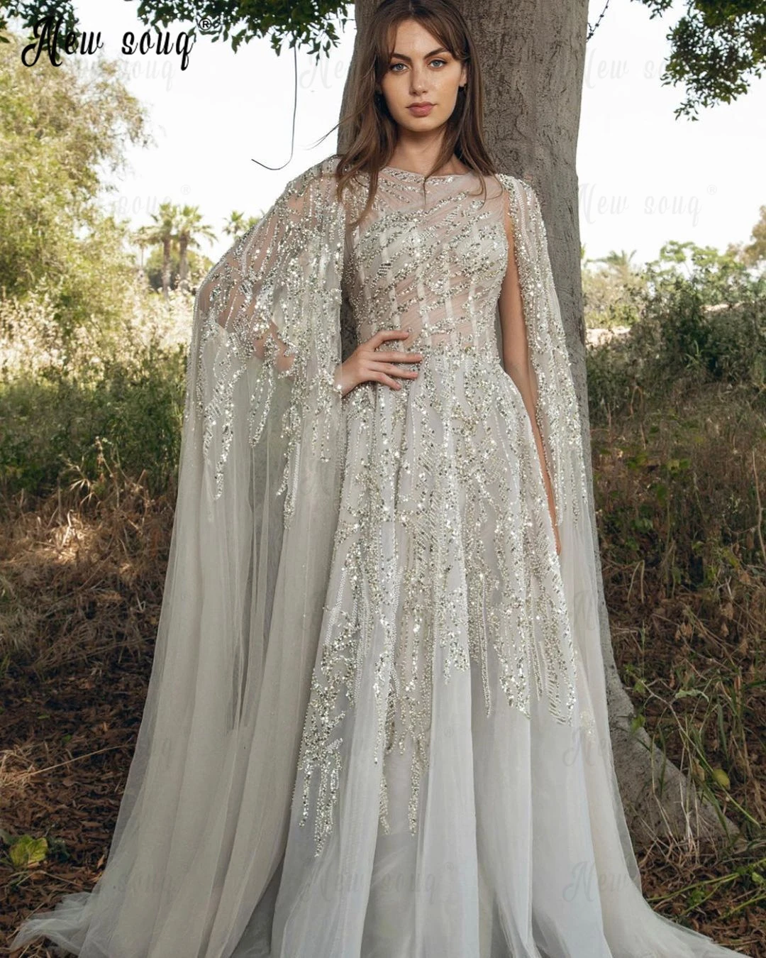 Vestido De noche musulmán De manga larga con cuello redondo, traje elegante para desfile, graduación, Dubái, fiesta De desfile, 2024