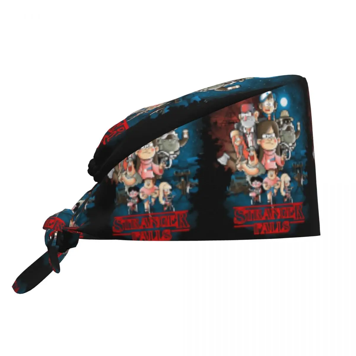 Gravity Falls Stranger Falls Scrubs Cap Surgical Hats Men Women Anime Cartoon Operating Room Cap Operator Hats Lab Works Hat