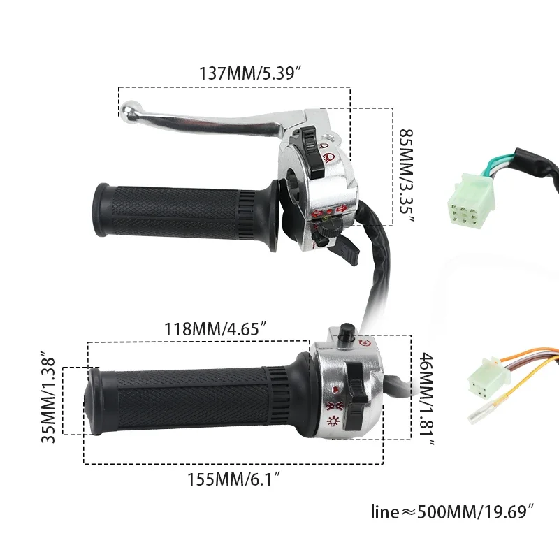 

Запчасти для инструментов для мотоциклов, алюминиевый сплав, правый и левый руль, переключатель для обезьяны, велосипедный рычаг, набор ручек, аксессуары для мотокросса