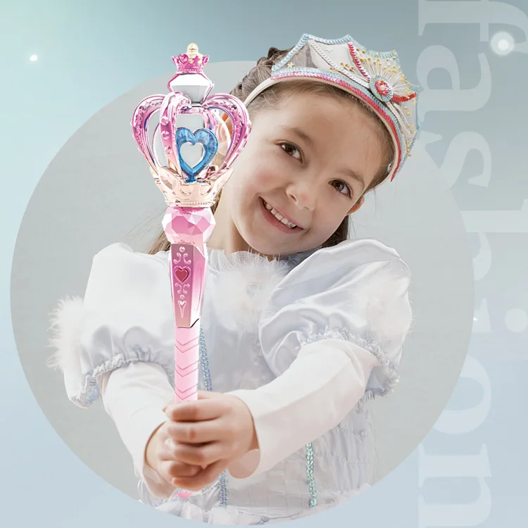 42cm Children luminous magic wand girl doll music luminous fairy wand toy role play props pretend princess birthday gift toys