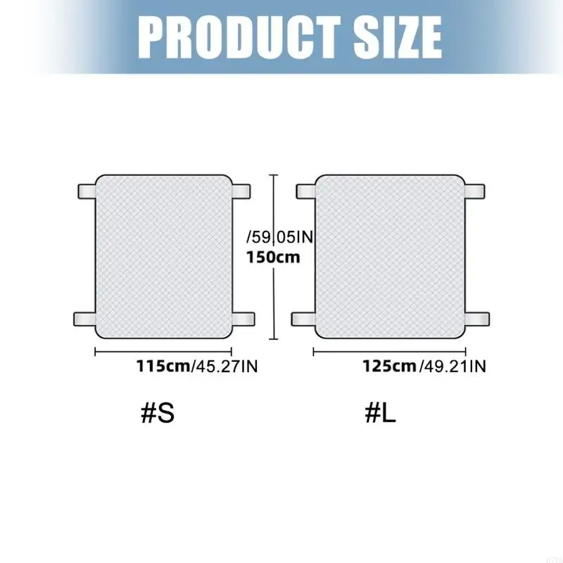 Clip-On Roof Panoramic Glass Cover with Reflective Quilted Panel for Hot Weather Parking and Daily Car Sunroof Use D7YA
