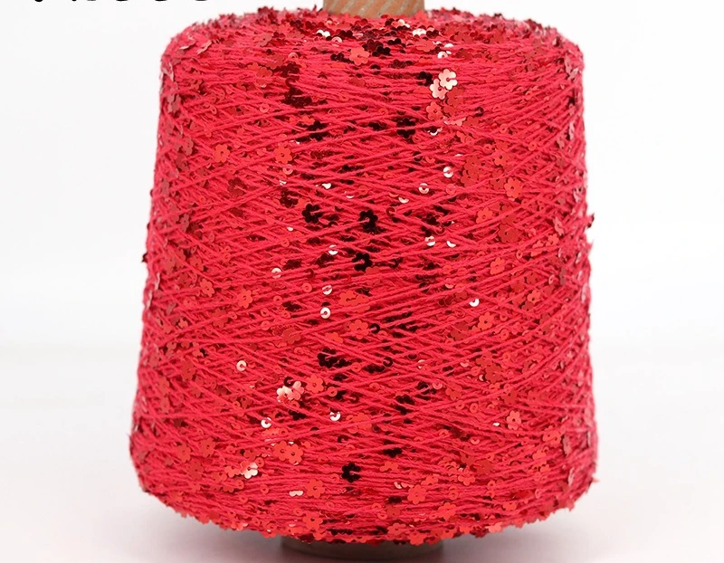 50G Golden Sequin Yarn for Knitting Craft Projects