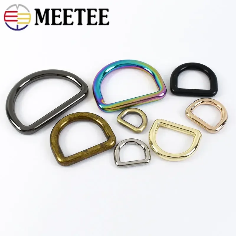 10/20Pcs 10-38mm Metal D Ring Adjust Buckles Backpack Belt Connect Clasp Bag Strap Webbing Hooks Buckle DIY Hardware Accessories