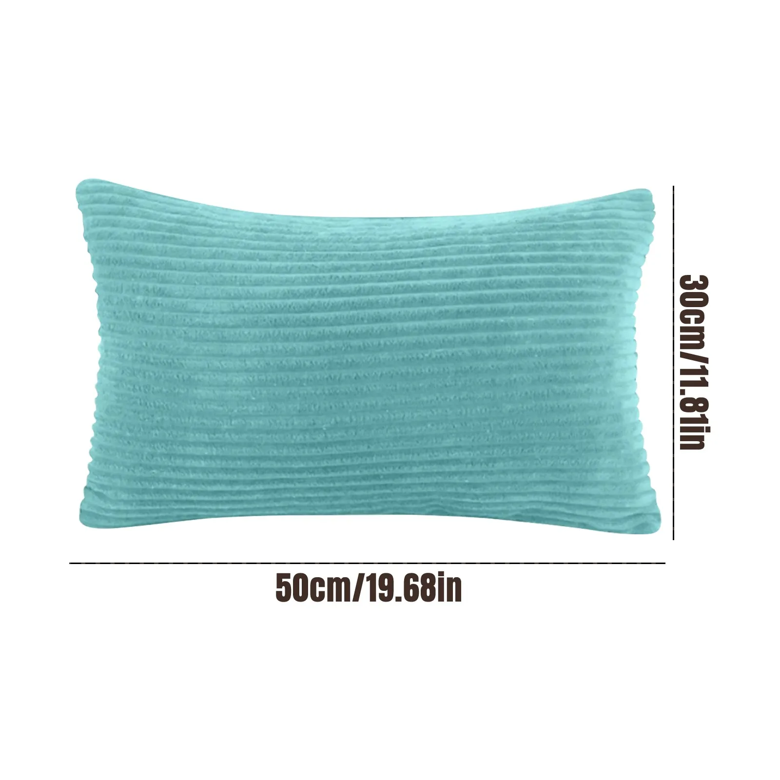 Luxe kussenhoes van corduroy en fluweel - Geborduurde rechthoekige bankkussensloop voor elegante woonkamerdecoratie