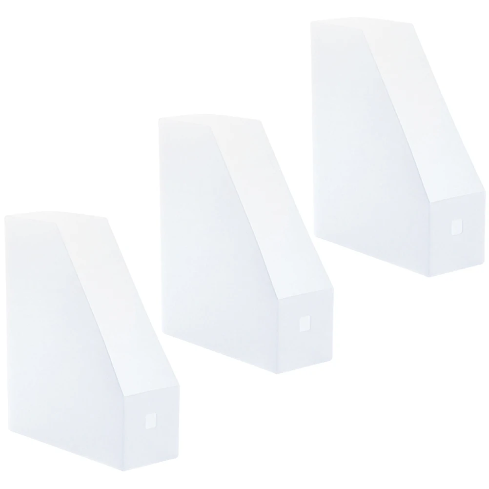 3pcs Document Storage Rack Desktop File Organizer Office Supplies Plastic Folder Holder For Files Books Vertical Stand