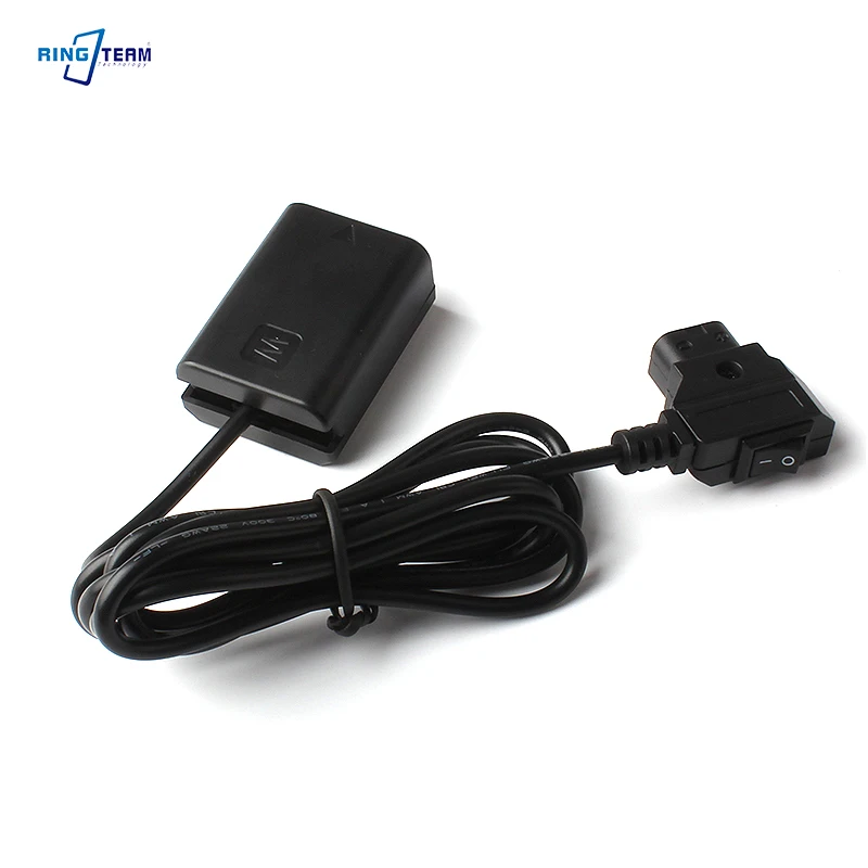 Camera Dummy Battery D-TAP to NP-FW50 Adapter, Compatible with Alpha ZV-E10 A6000/A6100-A6500 A5000/A5100 A7/A7II/A7RII