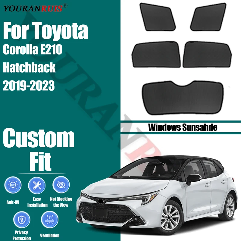 

For Toyota Corolla Hatchback 2019-2023 Magnetic Customized Car Windows Sun Shade UV Protection Children Car Curtain Mesh