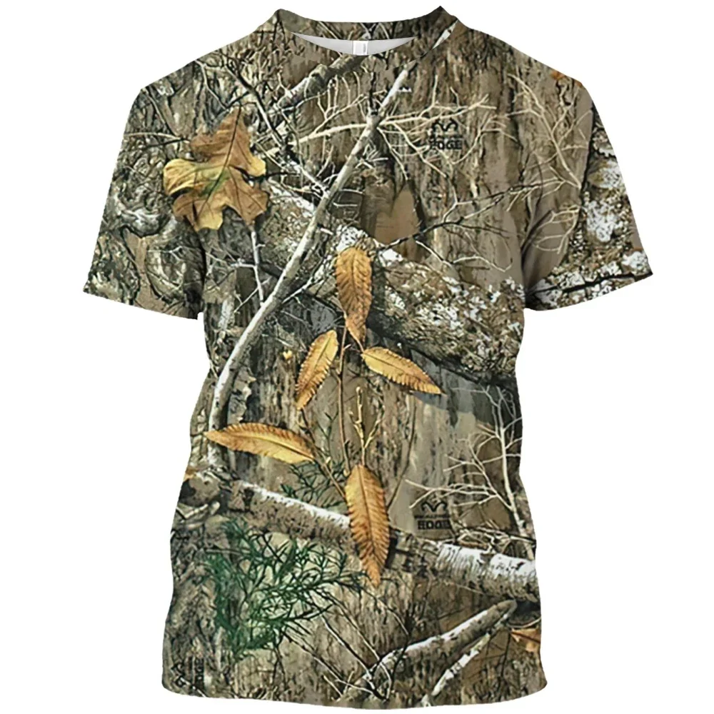

3D Print Camouflage Jungle Y2K Quick Dry Breathable Sports Gym Men Summer Fridays Plus-size O-collar Anime T Shirts