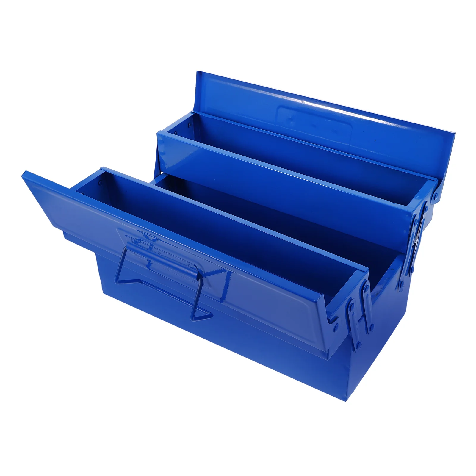 Tool Storage Box Double Layer Toolbox Portable Handheld Case for Travel Outdoor Foldable Home ganization Lightweight Reinforced