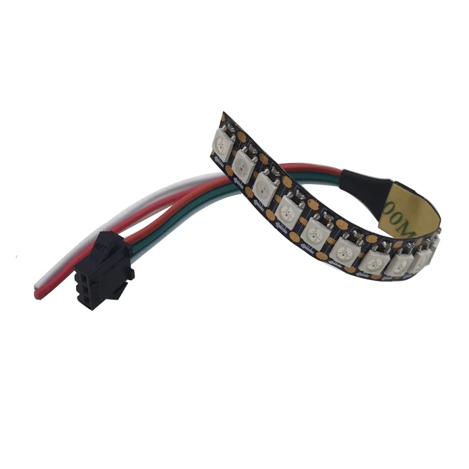 WS2812B Smart RGB LED Strip WS2812 Individually Addressable LED Light 6LEDs / 12LEDs Black/White PCB non-Waterproof IP30