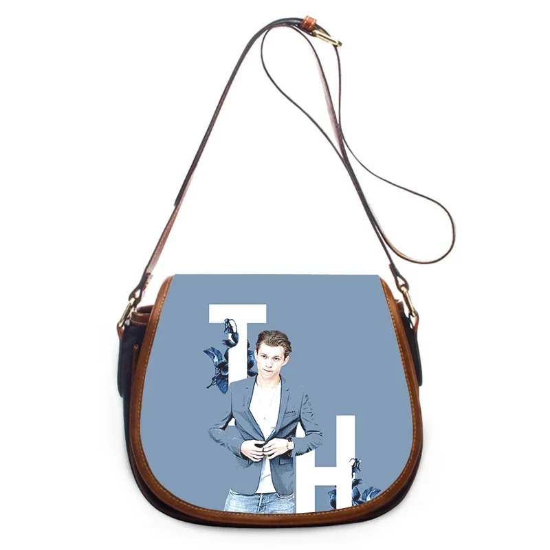 Bolso cruzado con estampado de Tom Holland para mujer, bandolera de lujo con cremallera, novedad