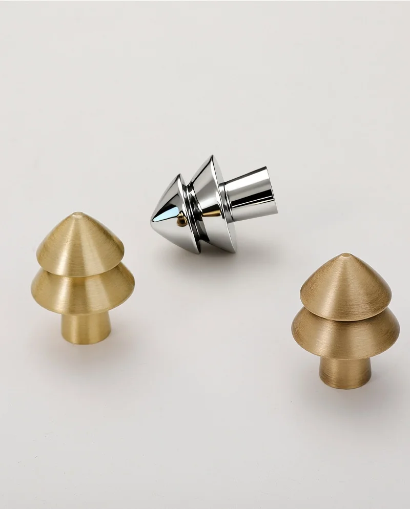 Fashion Creative Pure Copper Christmas Tree Drawer Shoe Cabinet Dresser Knob Brass Bronze Silver Cupboard Wardrobe Door Handle