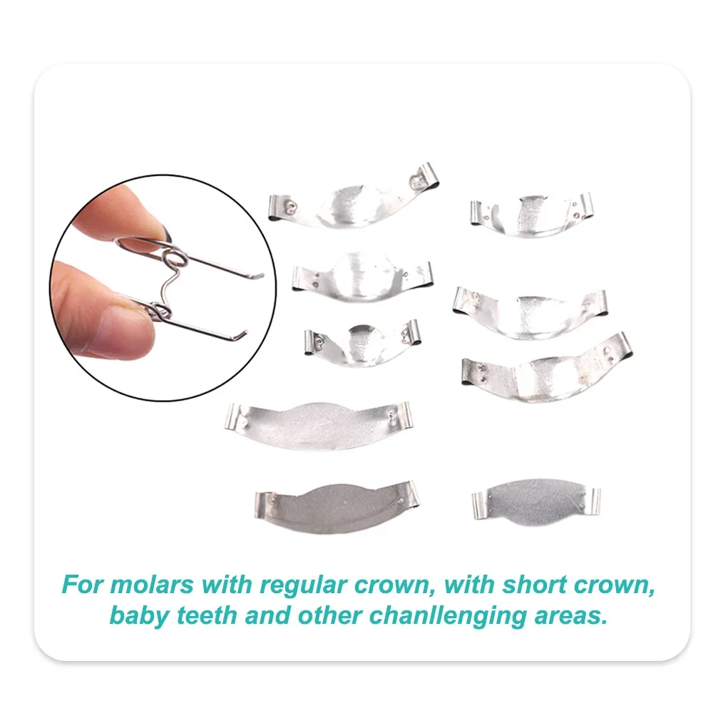 36Pcs/Box Dental Sectional Matrix System Band Resin Clamping/Seperating Ring Shaped Sheet 1.330 with Springclip Care Tools