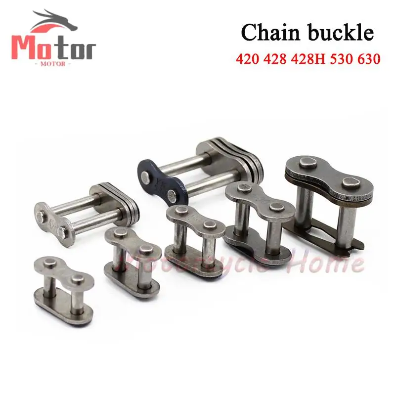 10 PCS Motorcycle Chain Card 420 428 530 630 428 Thickened Connecting Shackle Universal Chain Lock Chain Joint Chain Card