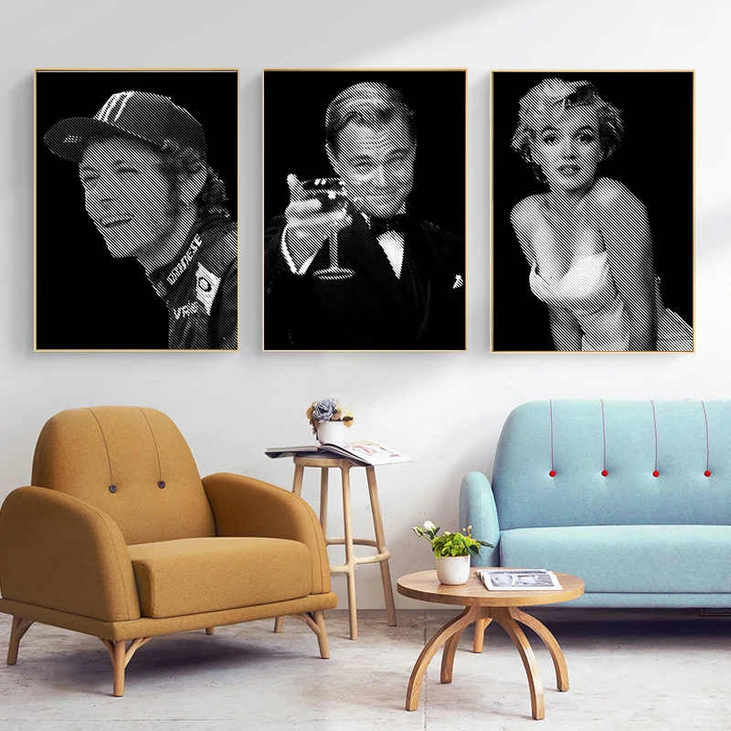 Trending Movies Tv Shows Actors Collection Retro Poster Canvas Painting and Print Wall Art Picture for Living Room Home Decor