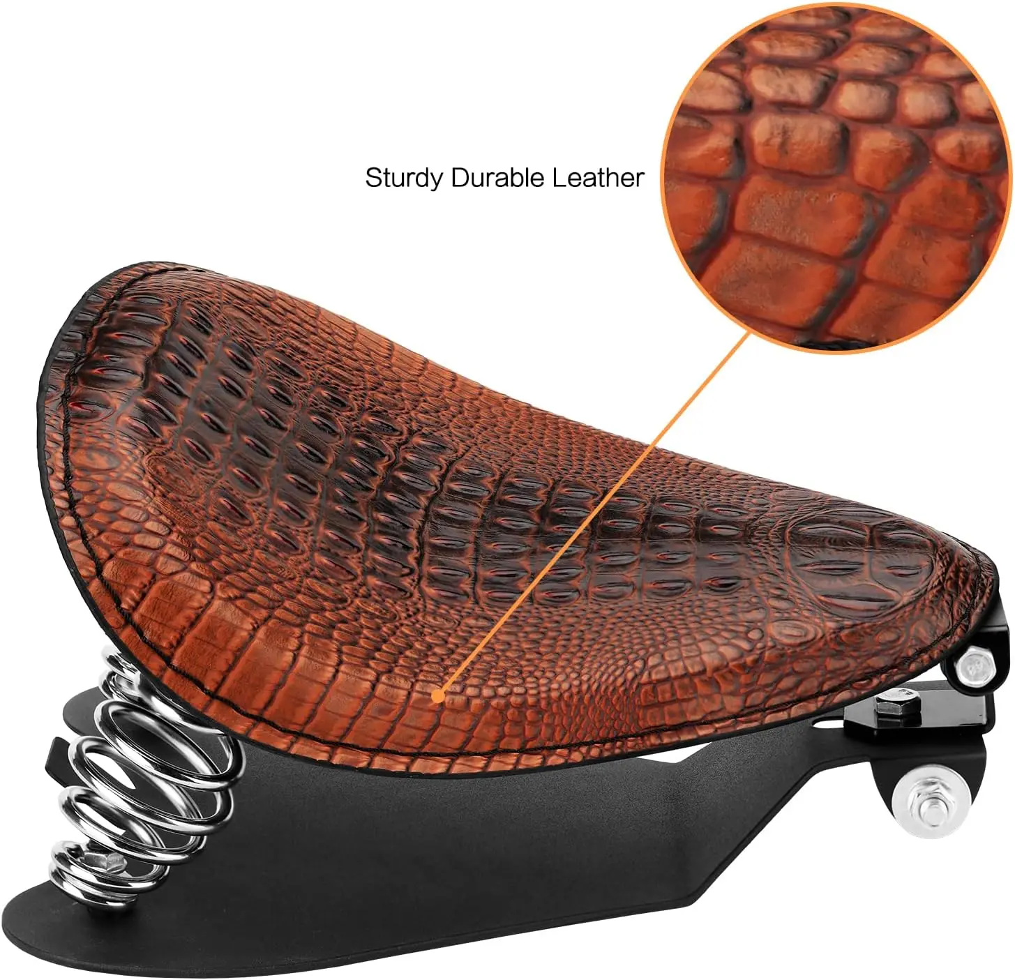 Motorcycle Drive Seat Bobber Solo Seat with Spring Base Mounting Bracket Kit Replacement for Harley Davidson Sportster XL 883 12