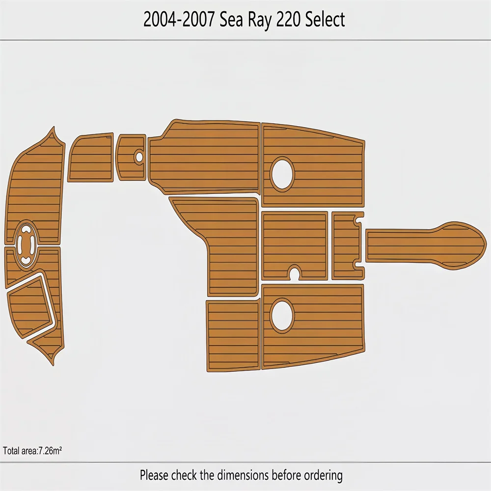 2004-2007 Sea Ray 220 Select Cockpit swimming platform Pads 1/4